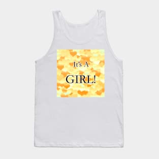 It's A Girl! Golden Hearts Tank Top